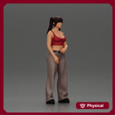 Chola girl with pigtails standing in flared pants