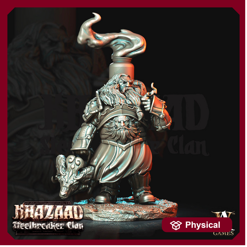 Dwarf Artillerist Artificer Resin Miniatures | Dungeons and Dragons | 28mm, 32mm, 75mm | Pathfinder | Figure for Painting| - Only-Games