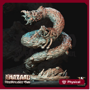 Dwarf Fighter Mounted on Gargantuan Worm | 160mm, Scale 28mm/32mm | Resin Miniature | Dungeons and Dragons Pathfinder | - Only-Games