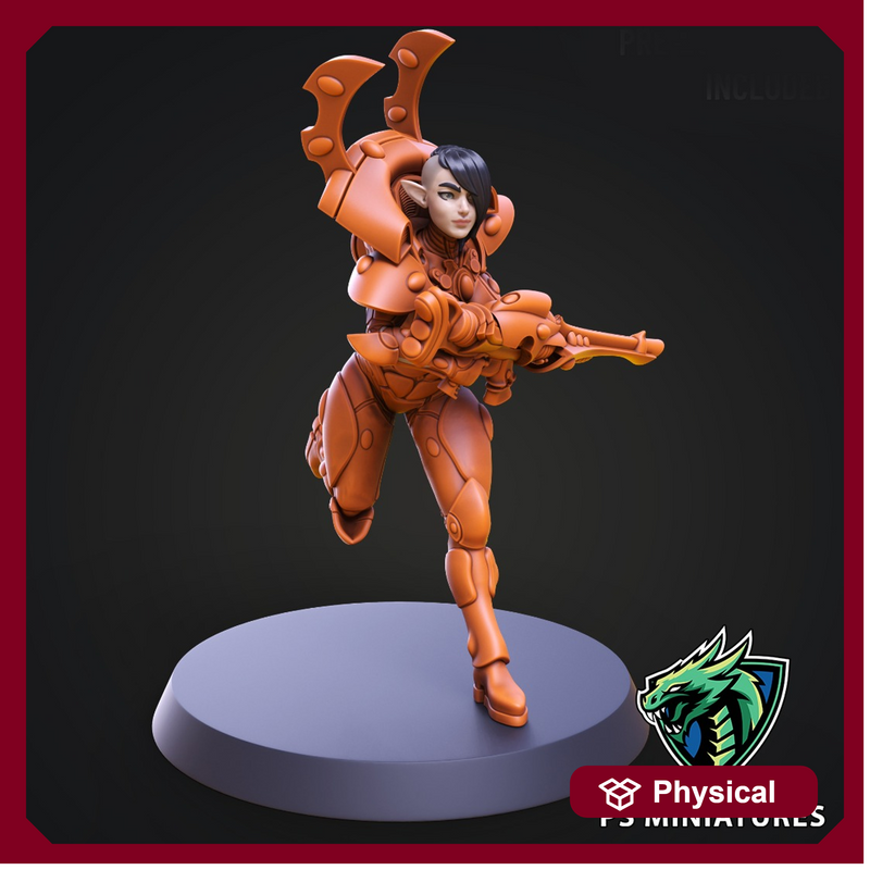 Space Elf Female Soldier Pose 3