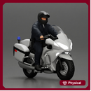 Police Officer riding Police motorbike