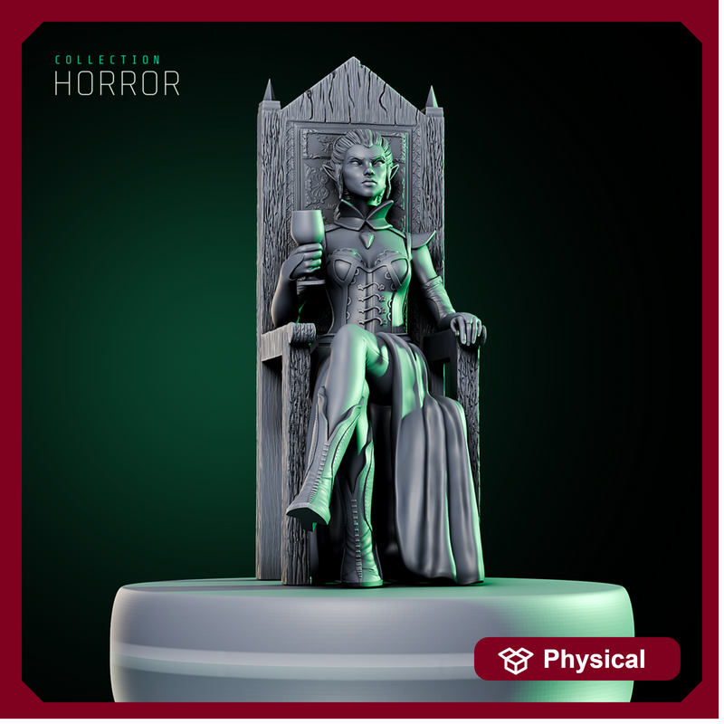 Royal Vampire Lady on Throne - Only-Games