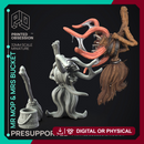 Mr Mop & Mrs Bucket - Mimic Couple -  PRESUPPORTED - Illustrated and Stats - 32mm scale
