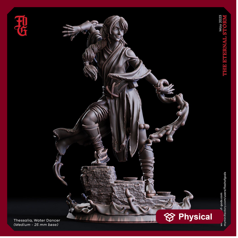 Female Elf Monk, Sorcerer, Psion PC NPC | 28mm, 32mm,54mm, 75mm, 100mm Scale Resin Mini | Dungeons and Dragons| Flesh of Gods - Only-Games