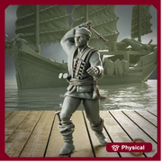 Swashbuckler Pirate Rogue Thrown Daggers | Sea encounter | 28mm, 32mm,54mm,75mm,100mm Scales | Player Character D&D 5e Pathfinder Figurine - Only-Games