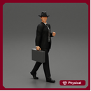 Businessman Walking and Holding His Briefcase