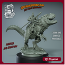 Anbassa and Banemaw - Barbarian riding a Giganotosaurus - 54mm