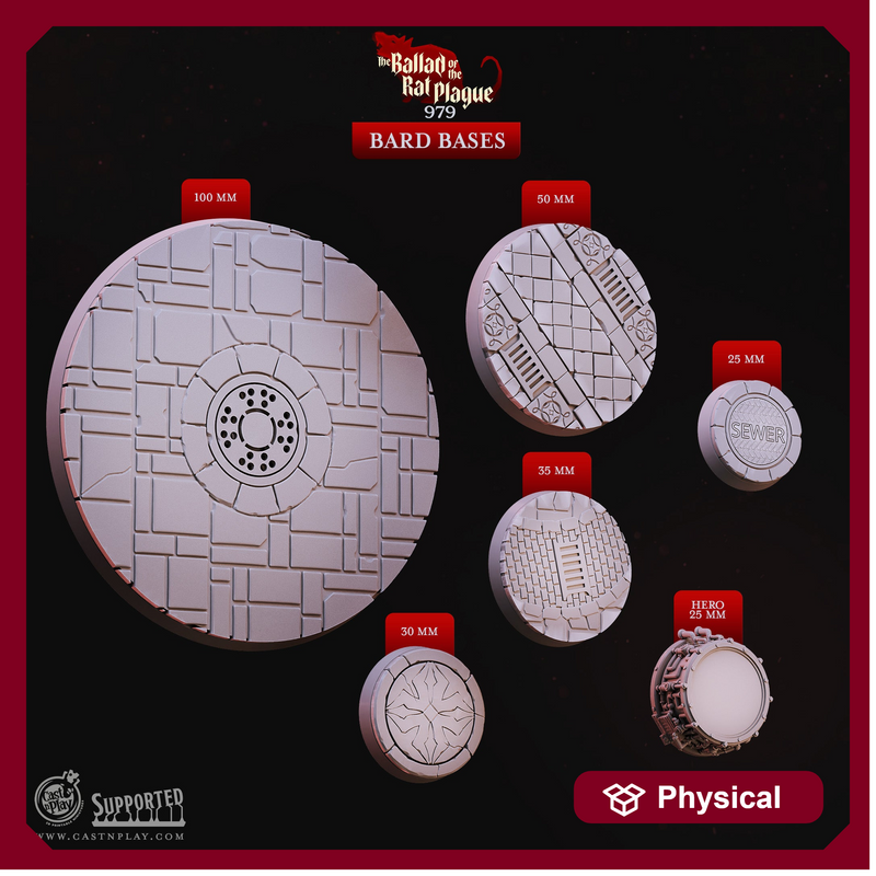 Bard Bases - The Ballad of the Rat Plague - CastNPlay - Terrain Wargaming D&D DnD