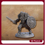 Northman Ranger Fighter Sword Shield | 28mm, 32mm, 54mm,75mm,100mm Scale Resin Miniature Dungeons and Dragons D&D Pathfinder | Artisan Guild - Only-Games