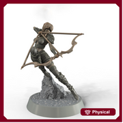 Female Sexy Human Fighter Ranger Sharpshooter, Unpainted | 28mm,32mm,54mm,75mm,100mm Scale | Resin Dungeons and Dragons D&D 5e  | Pathfinder - Only-Games