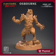 Werewolf Fighter, Wolf Folk, Wolfkind | 28mm, 32mm,75mm Scales | Resin Miniature | Dungeons and Dragons | Figure for painting |Pathfinder | - Only-Games