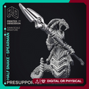 Half Snake Abomination - Spearsnake - 32mm - PRESUPPORTED - D&D