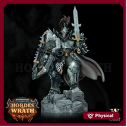 Human Oathbreaker Paladin Chaos Knight Sword & Shield Unpainted Miniature | 28mm, 32mm, 54mm,75mm, 100mm Scales | D and D| Pathfinder - Only-Games