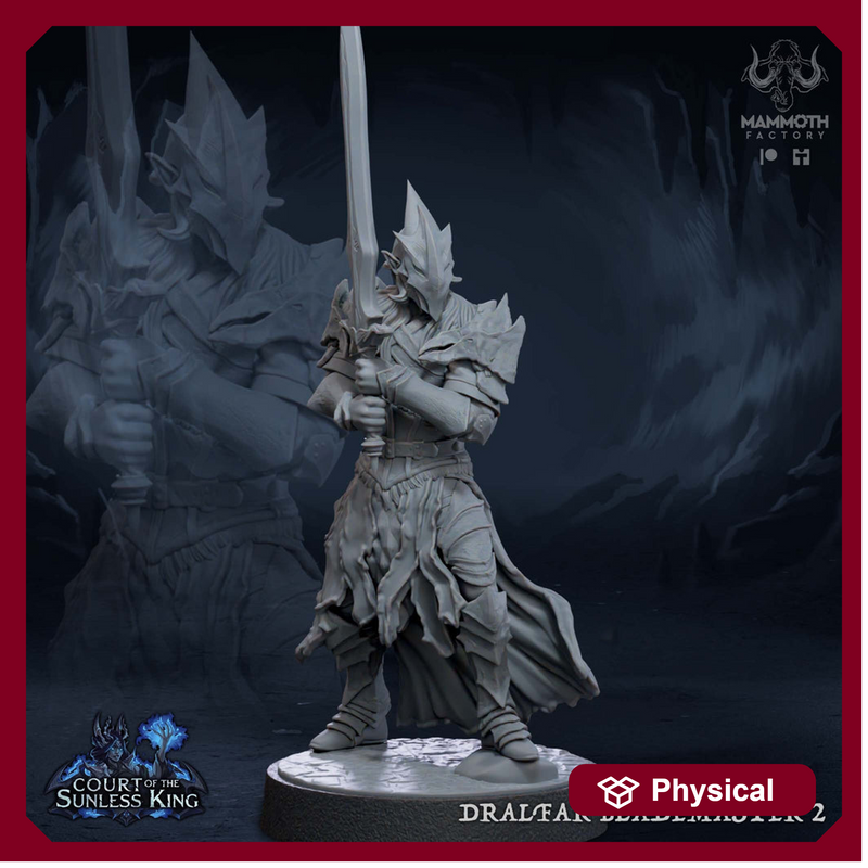 Dark Elf Fighter Ranger PC / NPC Unpainted | 28mm,32mm,54mm,75mm,100mm Scale | Resin Dungeons and Dragons D&D 5e  | Pathfinder | - Only-Games