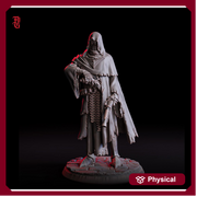 Human Dark Gunslinger Fighter PC NPC | 28mm, 32mm,54mm,75mm,100mm Scales | Player Character D&D 5e Pathfinder Figurine | Flesh of Gods - Only-Games