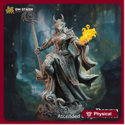 Dragonborn Wizard Sorcerer Warlock | Miniature | 28mm, 32mm, 54mm, 75mm, 100mm Scales | Pathfinder Figure | DnD | Figurine unpainted | - Only-Games