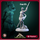 Lizardfolk female warrior V5 32mm