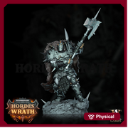 Human Chaos Fighter Oathbreaker Paladin, Unpainted Miniature | 28mm, 32mm,54mm,75mm,100mm Scales | Dungeons and Dragons | Archvillain Games - Only-Games