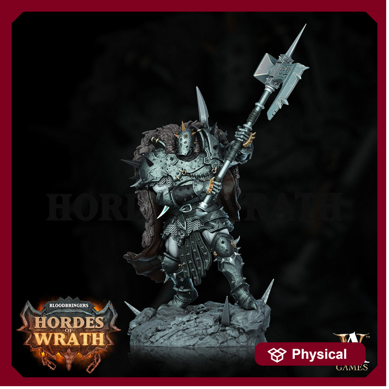 Human Chaos Fighter Oathbreaker Paladin, Unpainted Miniature | 28mm, 32mm,54mm,75mm,100mm Scales | Dungeons and Dragons | Archvillain Games - Only-Games