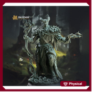 Satyr Druid Circle of the Land with Staff Unpainted Miniature | 28mm, 32mm,54mm,75mm, 100mm Scales | Dungeons and Dragons  5E | DM Stash - Only-Games