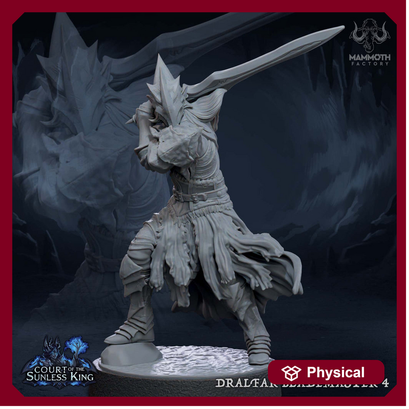Dark Elf Fighter Ranger PC / NPC Unpainted | 28mm,32mm,54mm,75mm,100mm Scale | Resin Dungeons and Dragons D&D 5e  | Pathfinder | - Only-Games