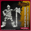 Classic Dwarf Skeleton Hero (32mm scale)