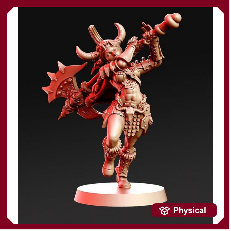Pinup Female Barbarian Amazon | 28mm Scale | 32mm Scale Miniature | 75mm Scale | Sexy Female unpainted resin Figurine mini - Only-Games