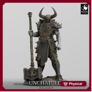 Fighter, Ranger, Barbarian Soldier Big Hammer, DnD Unpainted Miniature| 28mm, 32mm,54mm,75mm,100mm Scales | Dungeons & Dragons - Only-Games