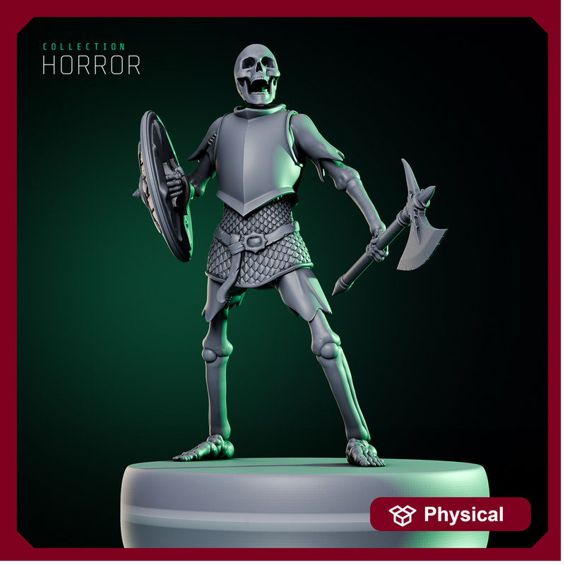 Skeleton Army Axeman w/ Shield - Only-Games