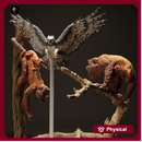 Harpy Eagle Hunting Red Howler Monkeys 1/18 scale
