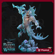 Sahuagin Trident Javalin | Resin Miniature|Dungeons and Dragons|28mm,32mm,54mm, 75mm,100mm Scales |Pathfinder Sea Devil humanoid | D&D 5e | - Only-Games