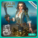 Rosalia The Corsair - Pirate Bust - STL only
