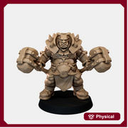 Ogre Crusher Resin Miniature - Dual Hammers Option 1 - "The Ogre Wars" - Only-Games