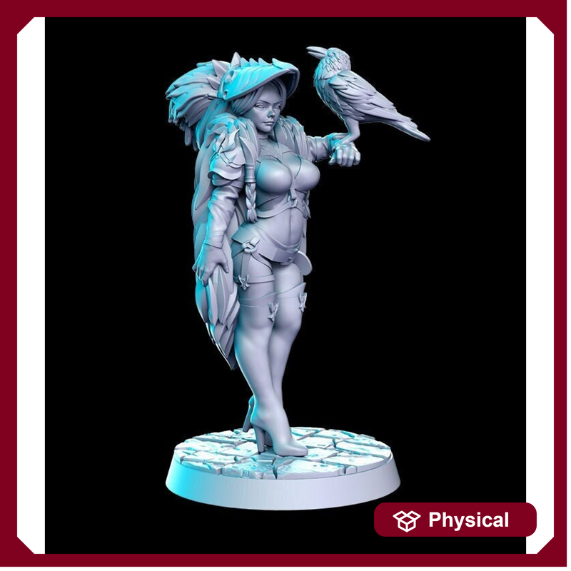 Female Wizard Sexy Pinup  | 28mm Scale | 32mm Scale | 75mm Scale  - Player Character Mini - Minis - D&D 5e - Pathfinder Sexy Figurine - Only-Games