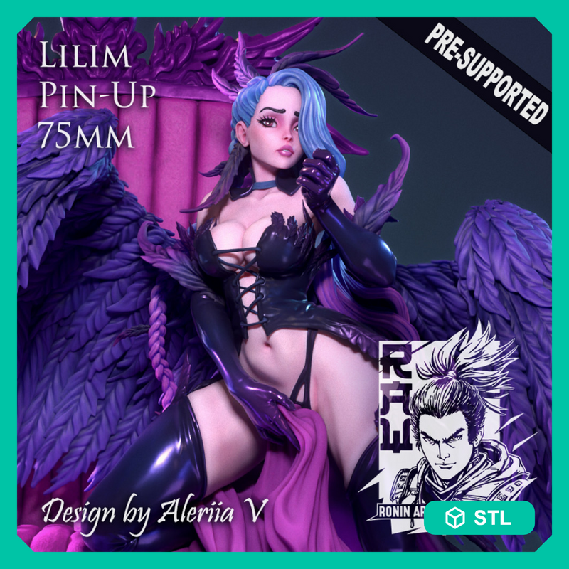 Lilim Pin Up - 75mm Pre-Supported - STL only