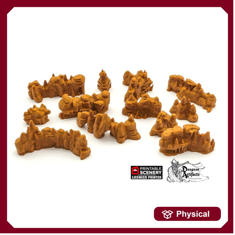 Low Grotto Walls - Clorehaven and the Goblin Grotto - Printable Scenery Mushroom Wargaming Terrain Scatter D&D DnD
