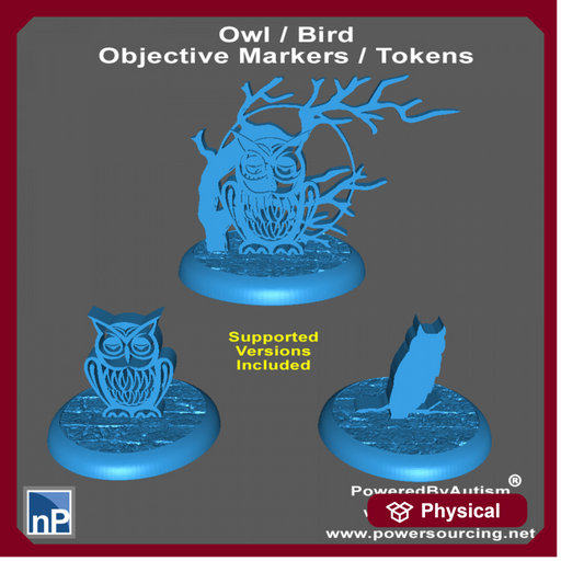 30mm Owl Tokens / Objective Markers - Only-Games