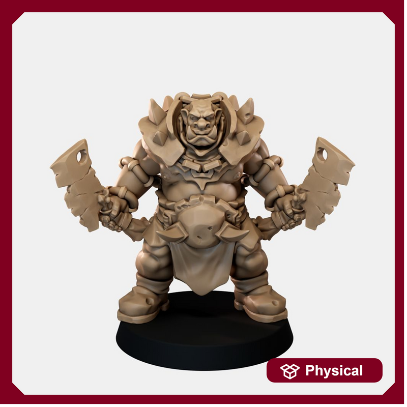 Ogre Slicer Miniature with Dual Cleavers - "The Ogre Wars" - Only-Games
