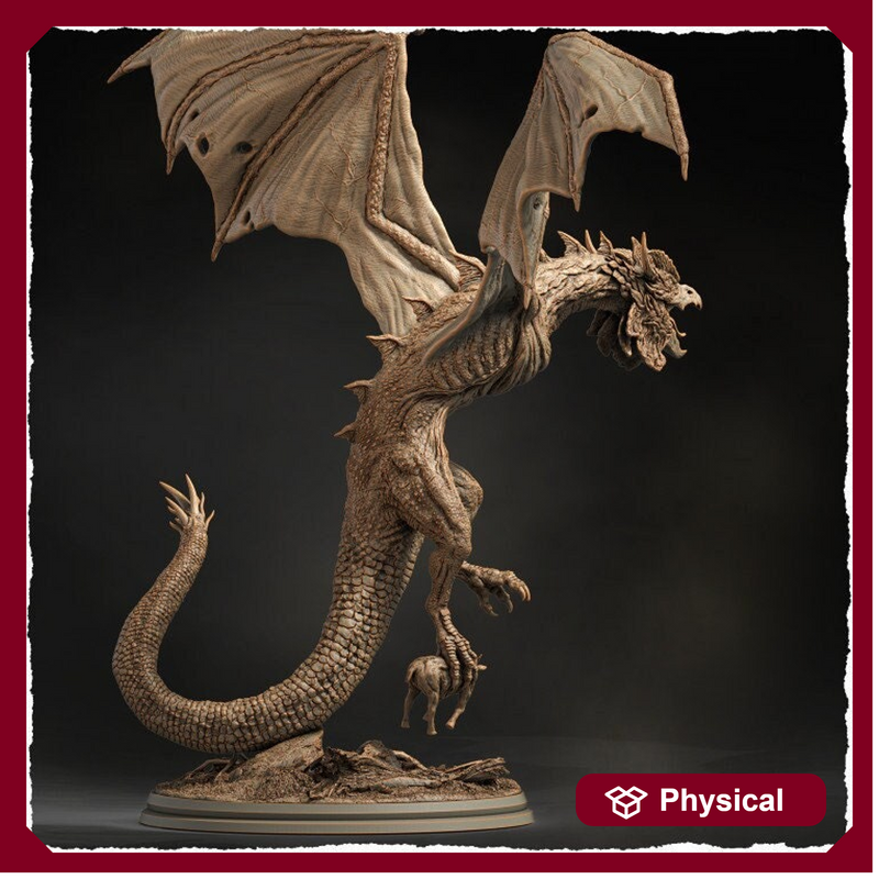 Gargantuan Cockatrice Dragon Miniature | Available in 28mm & 32mm Sizes 215mm High | Dragon Statue | Figurine | Dungeons and Dragons 5e - Only-Games