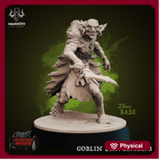 Goblin with Short Sword Scavenger  | Dungeons and Dragons | 28mm,32mm,54mm,75mm Scales | Pathfinder Mini for Painting | Mammoth Factory - Only-Games