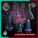 Dark Elf Statues & Pillars  ~ Spider Queen's Vengeance scenery