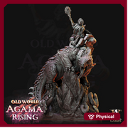 Lizardman mounted on Dinosaur  | 28mm, 32mm, Wargame Proxy Scales, 165mm long | Archvillain Games | Dungeons and Dragons 5e Pathfinder | - Only-Games