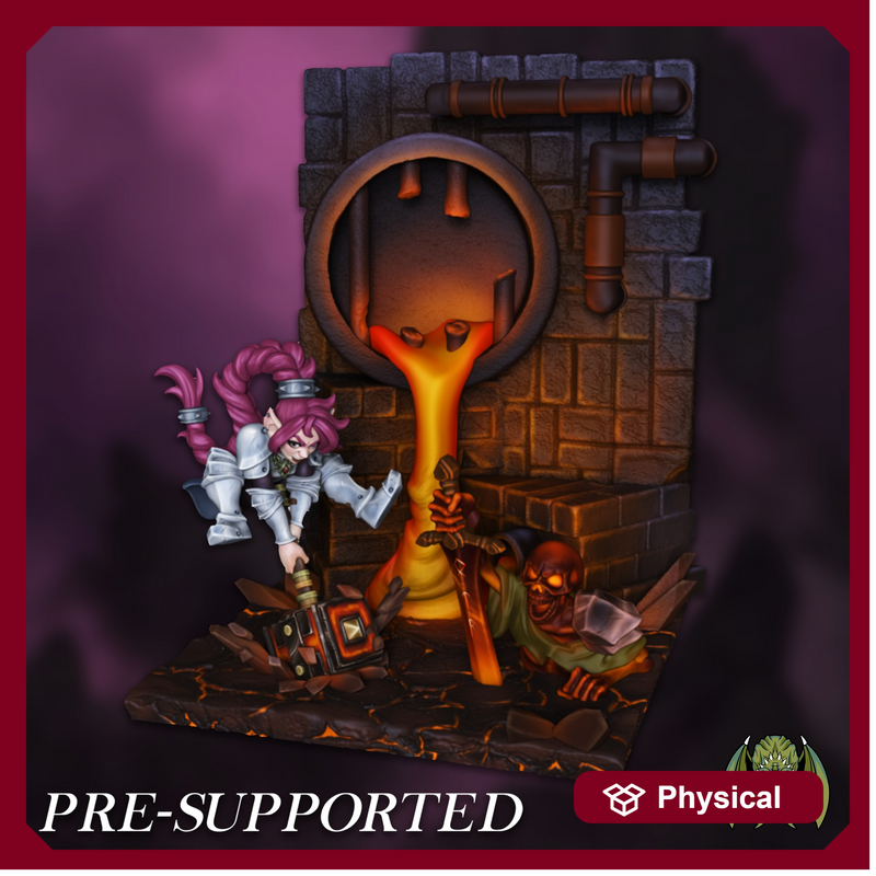Smelter's Pit [PLUG IN] Lava Forge Diorama Scenery Stand Display
