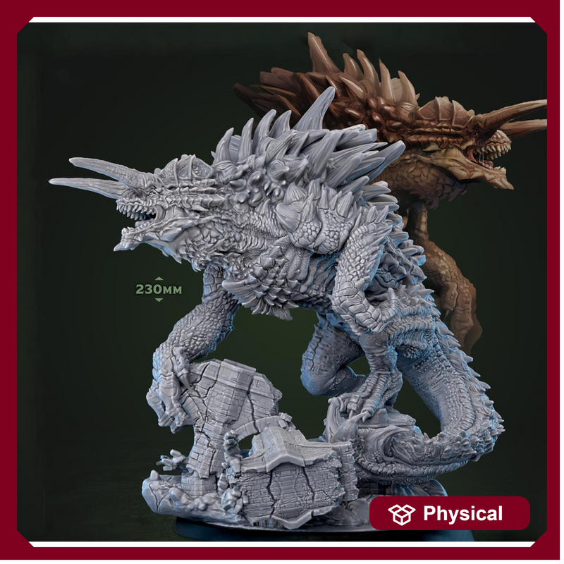 Gargantuan Tarrasque | Unpainted 4 (sizes) D&D 5e Pathfinder | 230mm Tall, 150mm Base - Only-Games