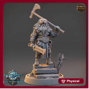 Viking Human Ranger Fighter Axe & Sword PC NPC | 28mm,32mm,54mm,75mm, 100mm Scales | Dungeons and Dragons | Pathfinder | Daybreak Miniatures - Only-Games