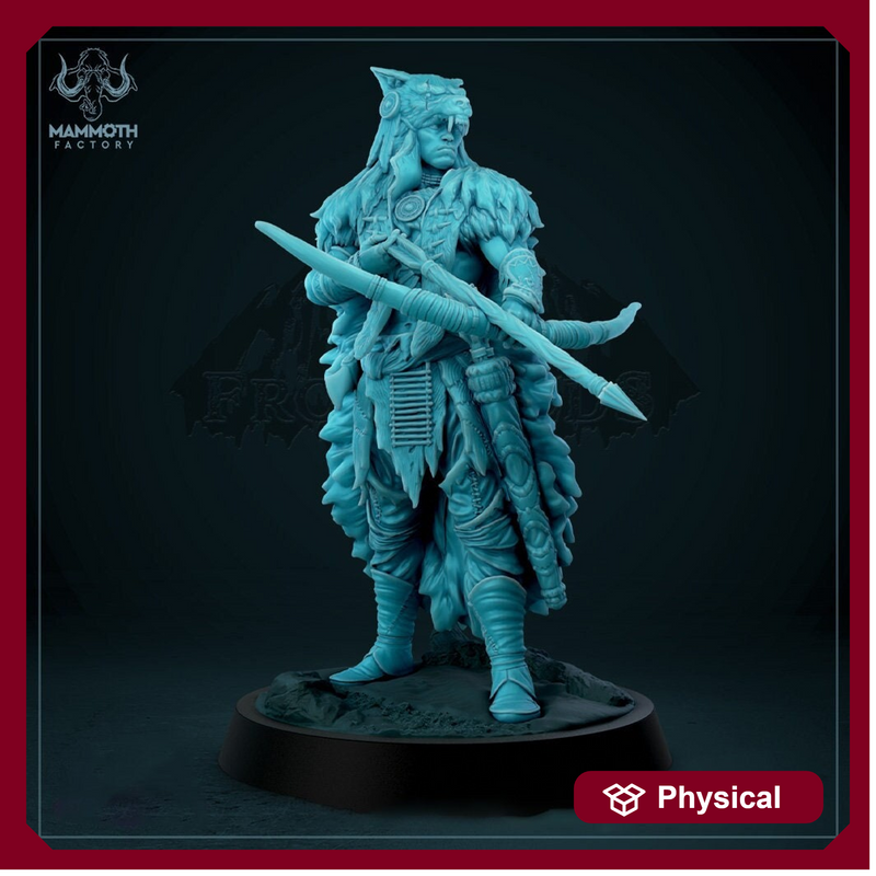 Human Beastmaster Ranger Fighter PC / NPC Unpainted | 28mm,32mm,54mm,75mm,100mm Scale | Resin Dungeons and Dragons D&D 5e  | Pathfinder | - Only-Games