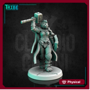 (0289) Female panda folk leader warrior paladin with sword mace hammer and shield