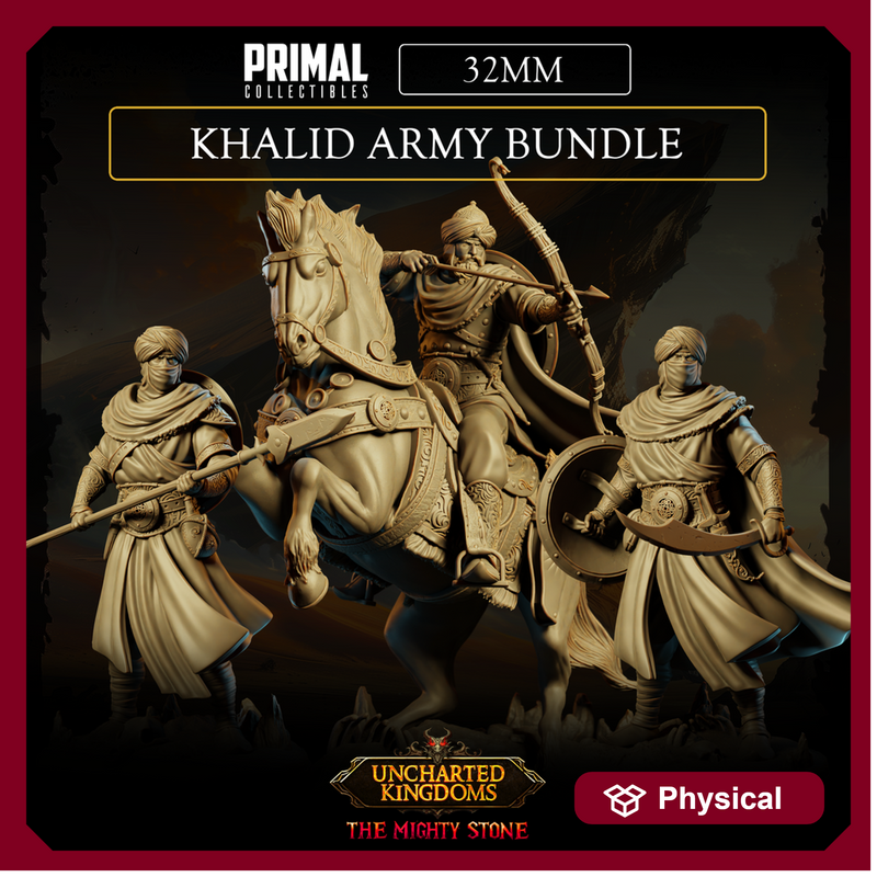 3 miniatures - 32mm - Khalid Army Bundle - Uncharted Kingdom