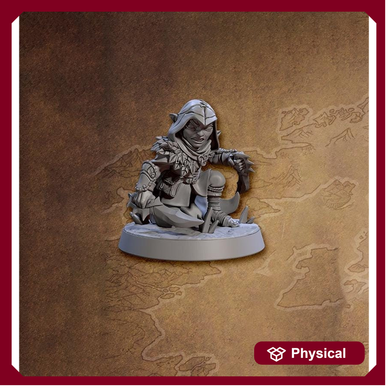 Halfling Gnome Rogue ,Ranger,Fighter Short Sword and Dagger PC NPC | Dungeons & Dragons| 28mm,32mm,54mm,75mm Scales Pathfinder Artisan Guild - Only-Games