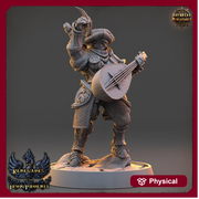 Human Female Bard Rogue PC / NPC| Unpainted Resin miniature | 28mm,32mm,54mm,75mm,100mm Scale | Figurine mini -D&D 5e | Daybreak Miniatures - Only-Games